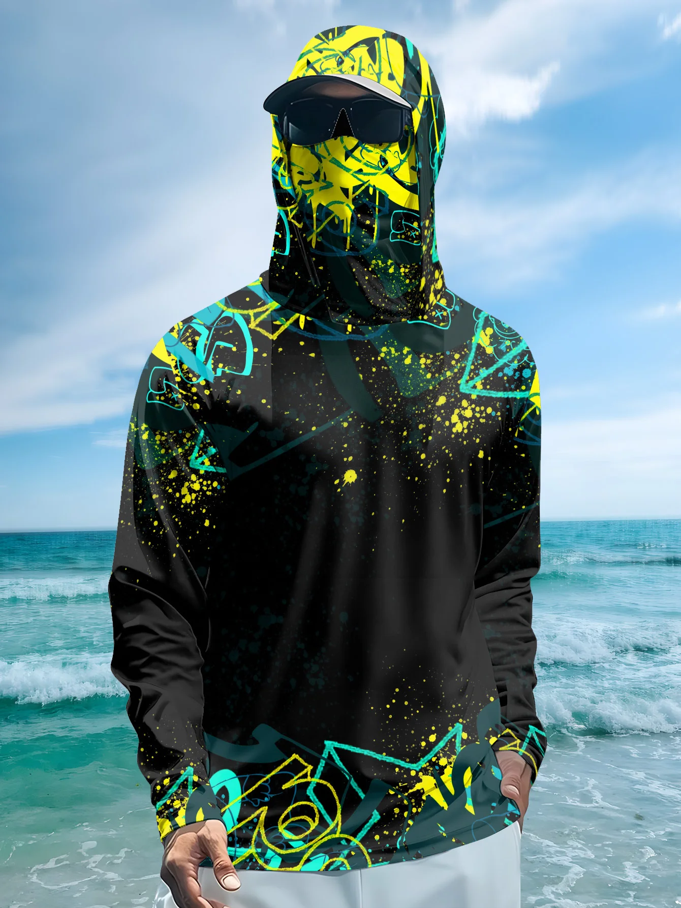 Męska bluza z kapturem UPF50+  – Fishing Mask Sun Protection recenzja i cena