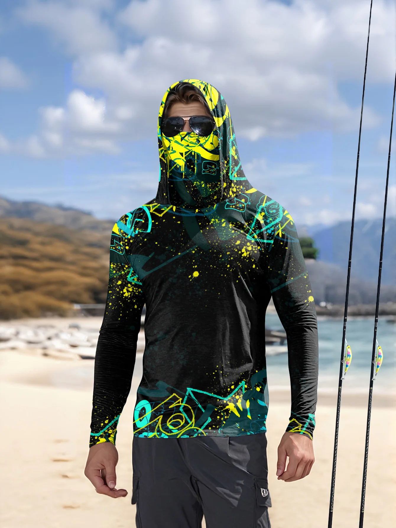 Męska bluza z kapturem UPF50+  – Fishing Mask Sun Protection recenzja i cena
