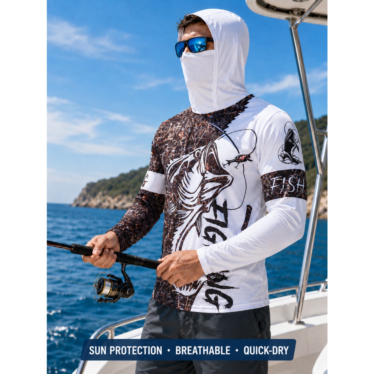 MALFC 1 szt. Męska koszulka wę – Fishing Shirt Uv Protection recenzja i cena